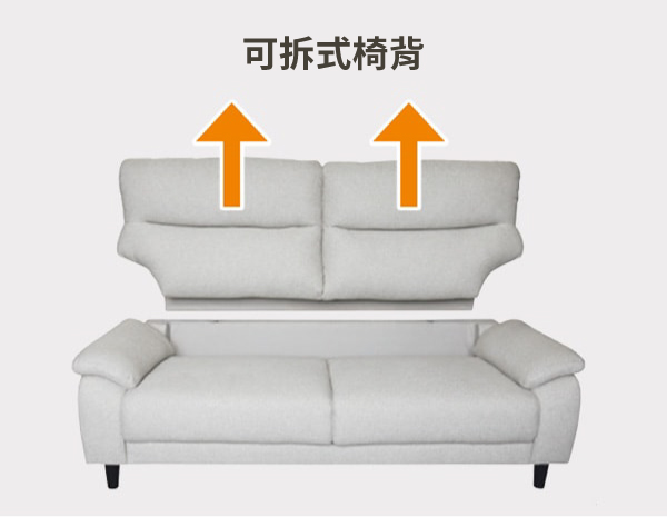 可拆式椅背
