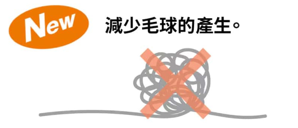 New減少毛球的產生。