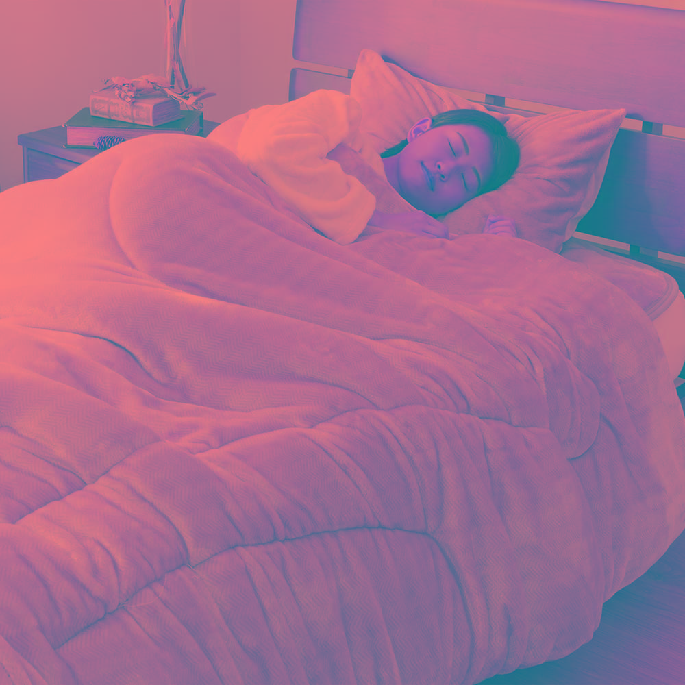 法蘭絨蓋被 褐色