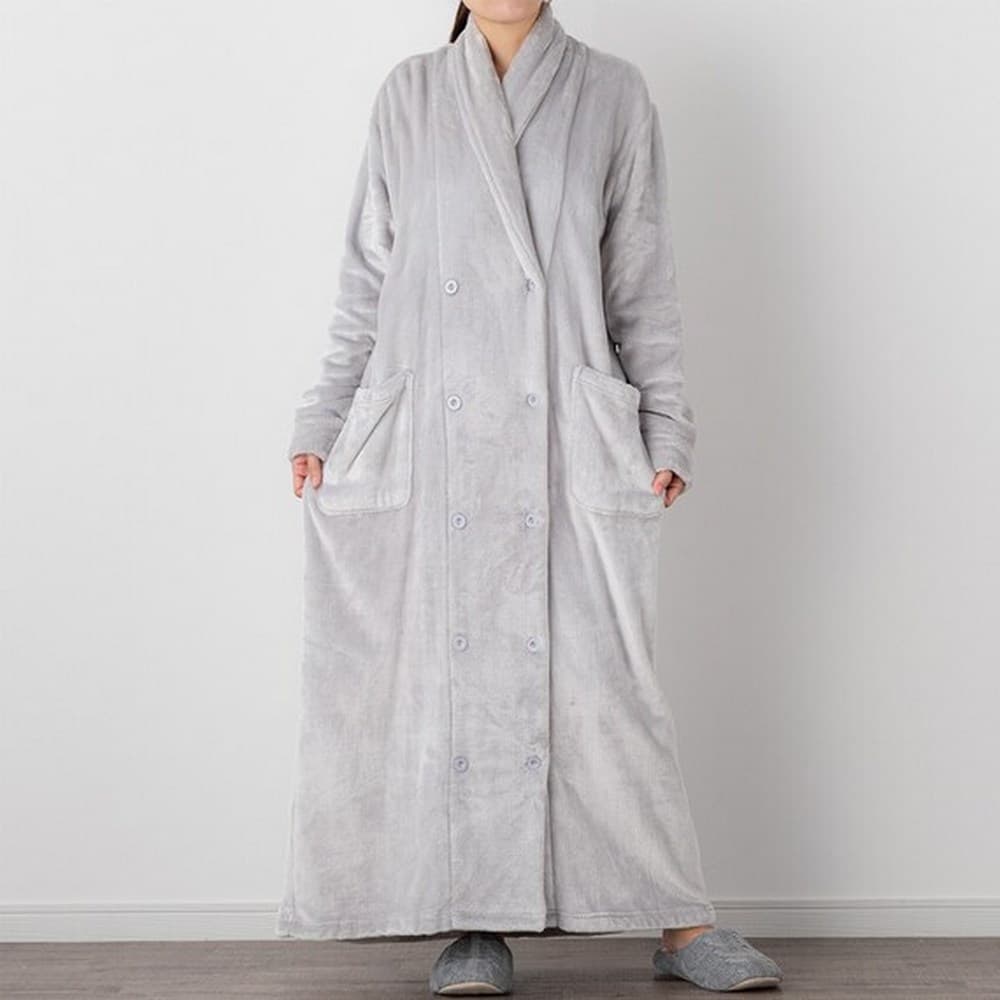 可穿式毛毯 長版 淺灰